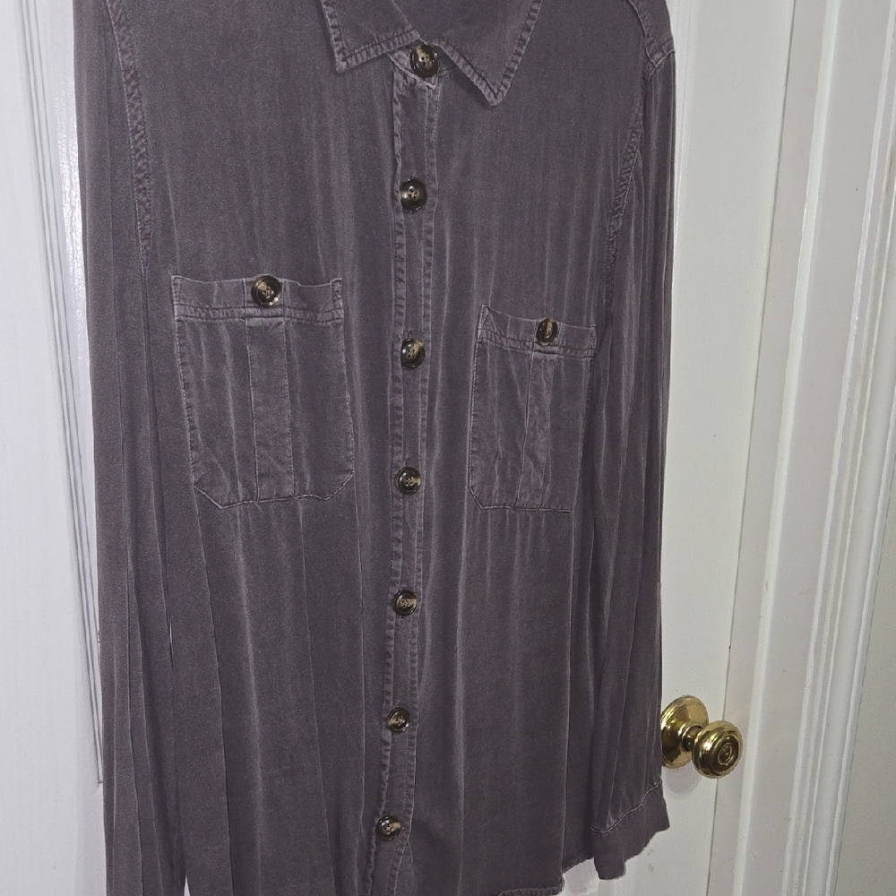 Maurices Deep Purple Relaxed Fit Shirt - Picture 4 of 7